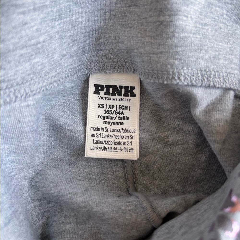 PINK Victoria's Secret Light Gray Women’s Bottoms with Pink Accents - Picture 4 of 4